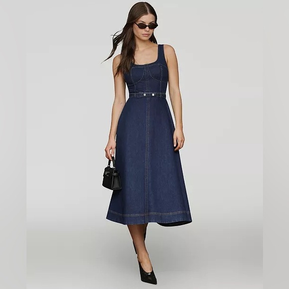 Avec Les Filles Bustier Circle-Skirt Midi Dres - Picture 4 of 5